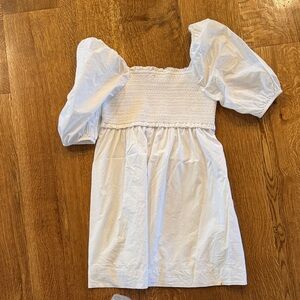 American Eagle Outfitters White Smocked Top
